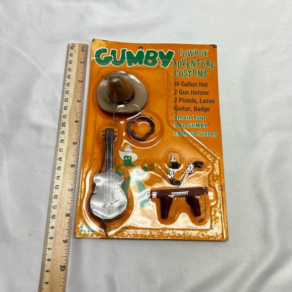 Gumby Cowboy Adventure Costume Accessory Pack Set New NIB 1965 Lakeside Toys - Picture 9 of 10